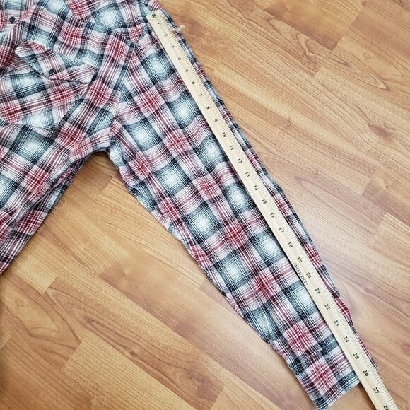 Wind River Plaid Snap Front Button Down Shirt Marks Work Warehouse Men's Sz XL - Picture 11 of 11